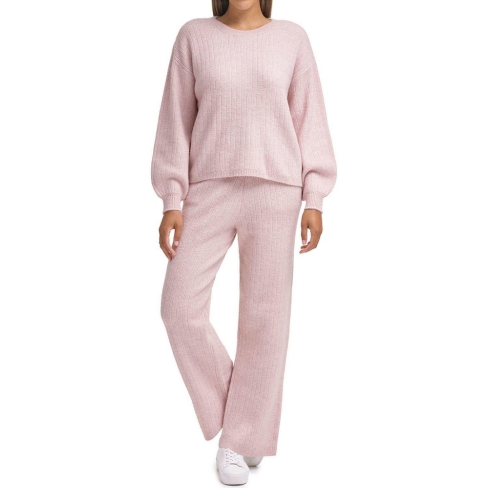 NWT DKNY Classic Crewneck Cashmere Blend Sweater & Pants Set Size XL/XXL Lounge